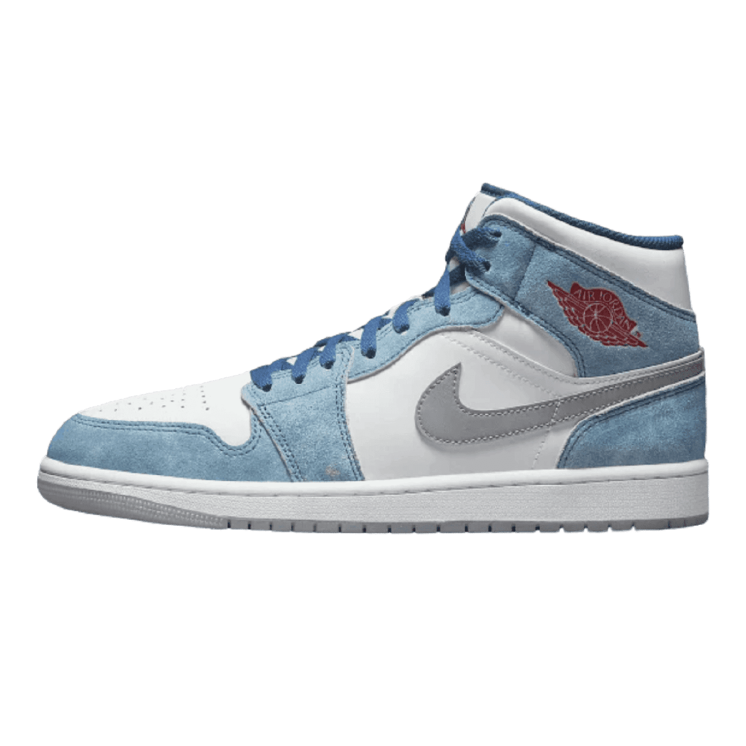 Air Jordan 1 Mid French Blue Fire Red