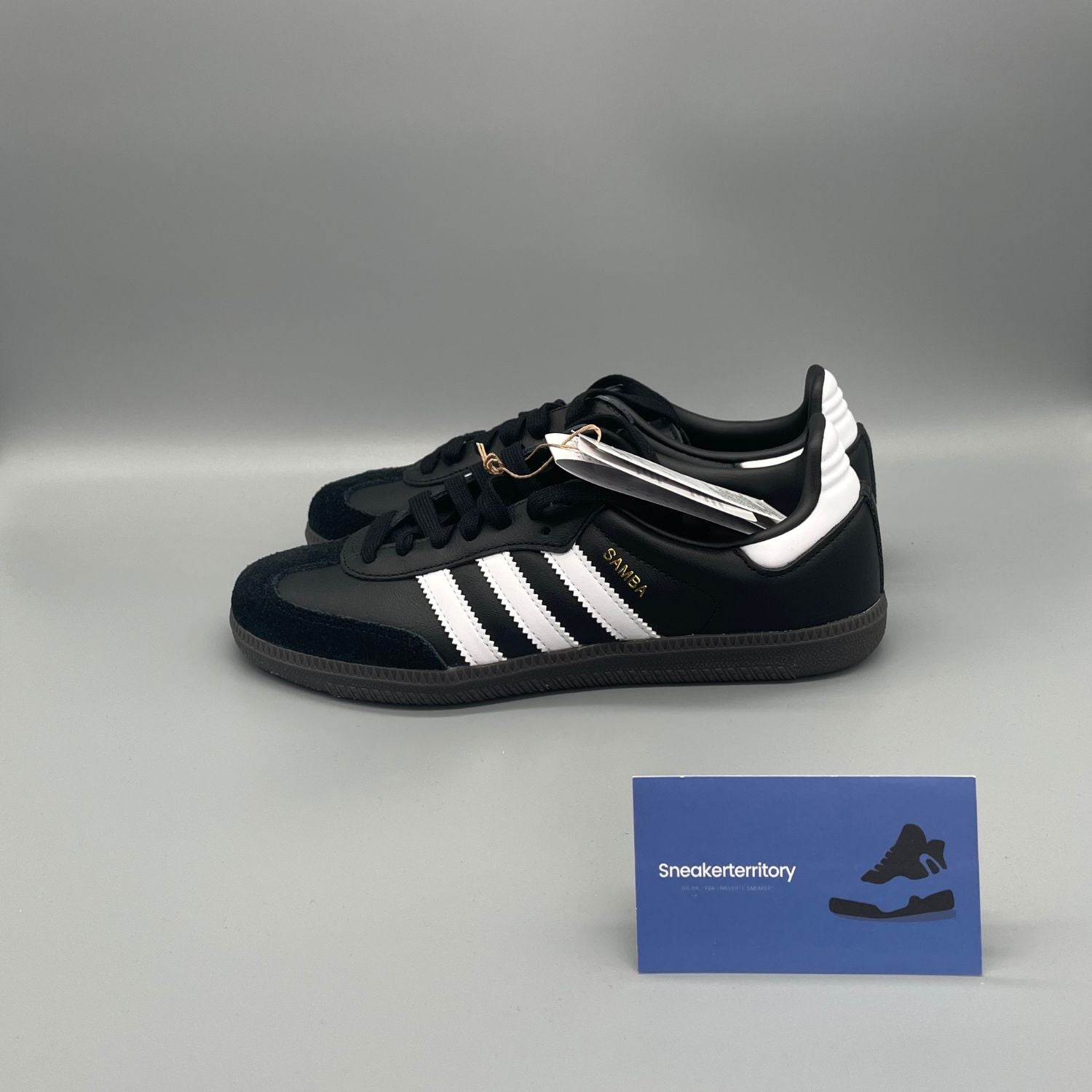 Adidas samba black/white leather trainers hotsell